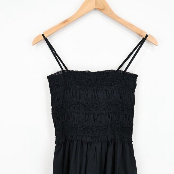 J.Crew Smocked Cotton Voile Maxi Dress Black Size XS NWT - Picture 3 of 8